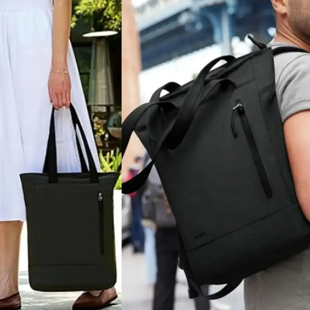 Travelon Unisex Anti Theft Laptop Convertible Backback Tote Travel Bag Black